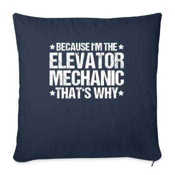Elevator Fitter Elevator Mechanic Elevator Mechanic - Sofa pillowcase 17,3'' x 17,3'' (45 x 45 cm) - navy - Front