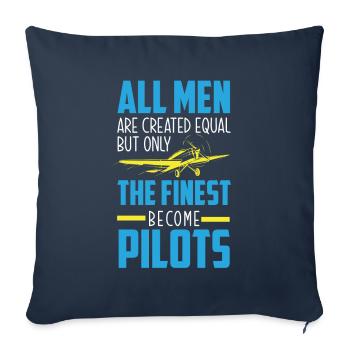 Airplane Aviation Pilot Funny Pilot Gift - Sofa pillowcase 17,3'' x 17,3'' (45 x 45 cm) - navy - Front