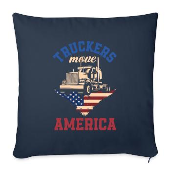 Truck Driver Trucker Truck Driver Driver - Sofa pillowcase 17,3'' x 17,3'' (45 x 45 cm) - navy - Front