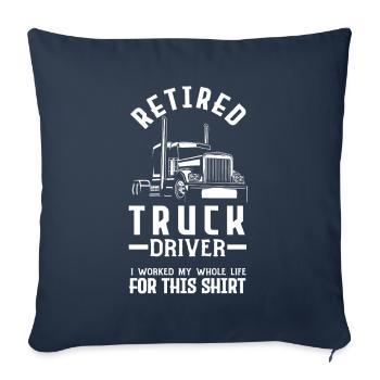 Truck Driver Trucker Truck Driver Driver - Sofa pillowcase 17,3'' x 17,3'' (45 x 45 cm) - navy - Front