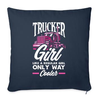 Truck Driver Trucker Truck Driver Driver - Sofa pillowcase 17,3'' x 17,3'' (45 x 45 cm) - navy - Front
