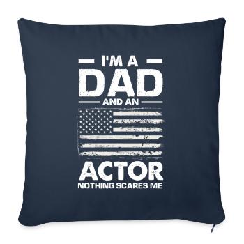 Drôle d’acteur Actrice Cadeau - Housse de coussin décorative 45 x 45 cm - bleu marine - Devant