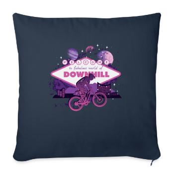 Fabulous world of downhill - Sofa pillowcase 17,3'' x 17,3'' (45 x 45 cm) - navy - Front