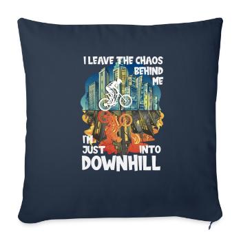 Chaos Downhill - Sofa pillowcase 17,3'' x 17,3'' (45 x 45 cm) - navy - Front