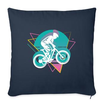 Vaporwave Descente - Housse de coussin décorative 45 x 45 cm - bleu marine - Devant