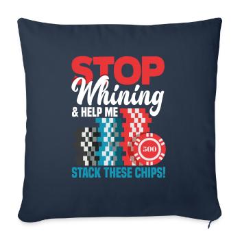 Poker Player Poker Player Poker Gift - Sofa pillowcase 17,3'' x 17,3'' (45 x 45 cm) - navy - Front
