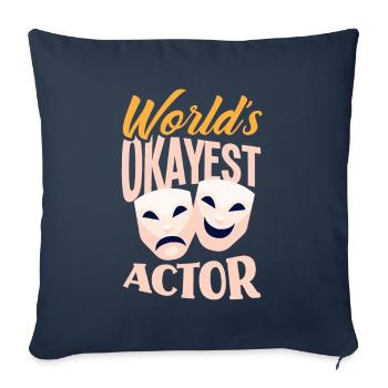 Drôle d’acteur Actrice Cadeau - Housse de coussin décorative 45 x 45 cm - bleu marine - Devant