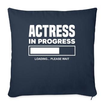 Drôle d’acteur Actrice Cadeau - Housse de coussin décorative 45 x 45 cm - bleu marine - Devant
