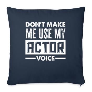Drôle d’acteur Actrice Cadeau - Housse de coussin décorative 45 x 45 cm - bleu marine - Devant