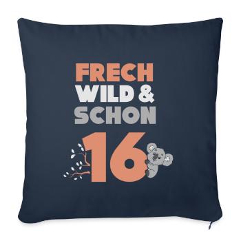 16 Jahre Geburtstag Koala - Sofakissenbezug 45 x 45 cm - Navy - Vorne