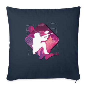 Vaporwave Paintball - Sofakissenbezug 45 x 45 cm - Navy - Vorne