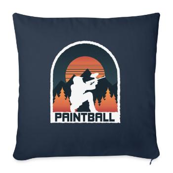 Joueur de Paintball Paintball - Housse de coussin décorative 45 x 45 cm - bleu marine - Devant