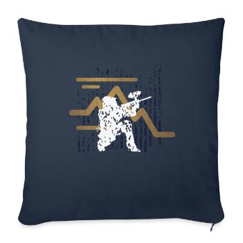 Paintball Paintball Player - Sofa pillowcase 17,3'' x 17,3'' (45 x 45 cm) - navy - Front
