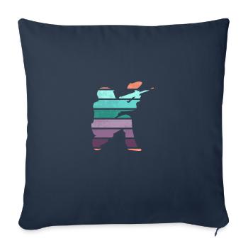 Retro Paintball - Sofa pillowcase 17,3'' x 17,3'' (45 x 45 cm) - navy - Front
