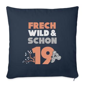 19 Jahre Geburtstag Koala - Sofakissenbezug 45 x 45 cm - Navy - Vorne