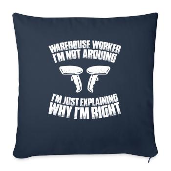 Warehouse Logistics Specialist Warehouse Worker Warehouse - Sofa pillowcase 17,3'' x 17,3'' (45 x 45 cm) - navy - Front