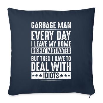 Specialist for recycling and waste management - Sofa pillowcase 17,3'' x 17,3'' (45 x 45 cm) - navy - Front
