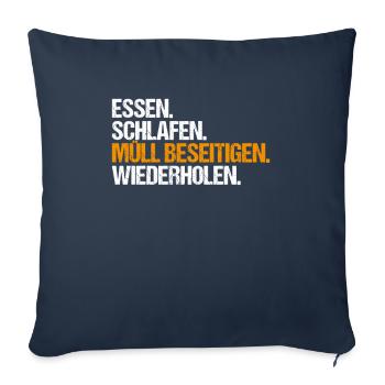 Fachkraft für Kreislauf- und Abfallwirtschaft - Sofakissenbezug 45 x 45 cm - Navy - Vorne