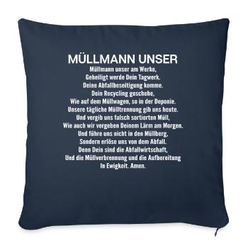 Fachkraft für Kreislauf- und Abfallwirtschaft - Sofakissenbezug 45 x 45 cm - Navy - Vorne