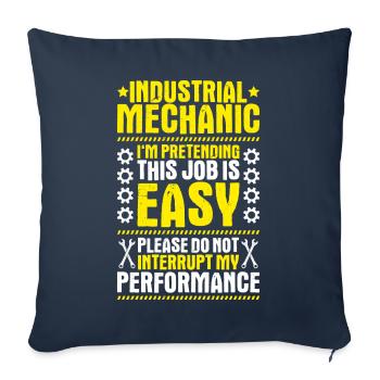 Industriemechaniker Mécanicien industriel - Housse de coussin décorative 45 x 45 cm - bleu marine - Devant