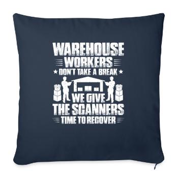 Warehouse Logistics Specialist Warehouse Worker Warehouse - Sofa pillowcase 17,3'' x 17,3'' (45 x 45 cm) - navy - Front