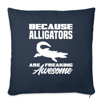 Alligator Alligator Crocodile Crocodile - Sofa pillowcase 17,3'' x 17,3'' (45 x 45 cm) - navy - Front