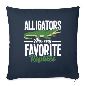 Alligator Alligator Crocodile Crocodile - Sofa pillowcase 17,3'' x 17,3'' (45 x 45 cm) - navy - Front