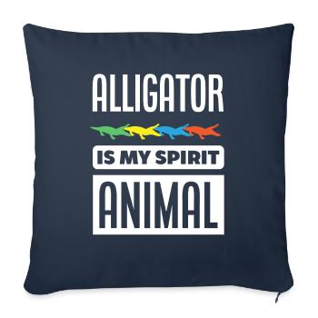 Alligator Alligator Crocodile Crocodile - Sofa pillowcase 17,3'' x 17,3'' (45 x 45 cm) - navy - Front