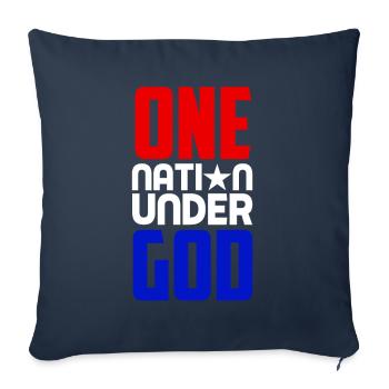 Amérique États-Unis Américain Américain - Housse de coussin décorative 45 x 45 cm - bleu marine - Devant