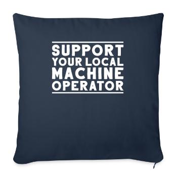 Machine and plant operator Machine operator - Sofa pillowcase 17,3'' x 17,3'' (45 x 45 cm) - navy - Front