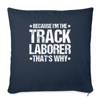 Gleisbauer Schienenarbeiter Gleisbau Track Laborer - Housse de coussin décorative 45 x 45 cm - bleu marine - Devant