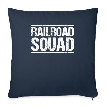 Gleisbauer Schienenarbeiter Gleisbau Track Laborer - Housse de coussin décorative 45 x 45 cm - bleu marine - Devant