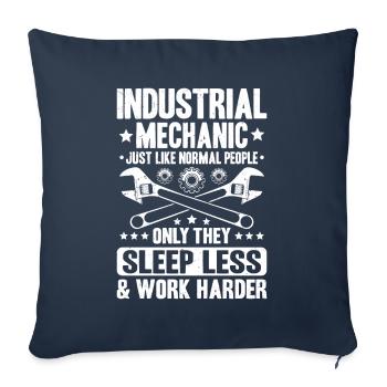 Industriemechaniker Mécanicien Industriel - Housse de coussin décorative 45 x 45 cm - bleu marine - Devant
