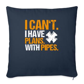 Pipeline Constructor Pipeline Construction Pipelayer - Sofa pillowcase 17,3'' x 17,3'' (45 x 45 cm) - navy - Front