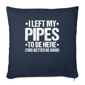 Pipeline Constructor Pipeline Construction Pipelayer - Sofa pillowcase 17,3'' x 17,3'' (45 x 45 cm) - navy - Front