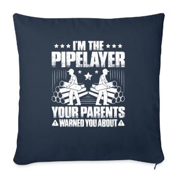 Pipeline Constructor Pipeline Construction Pipelayer - Sofa pillowcase 17,3'' x 17,3'' (45 x 45 cm) - navy - Front