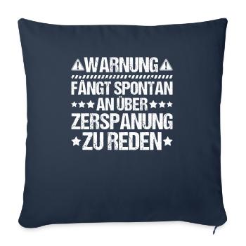 Opérateur de machine de découpe Turner Milling fraiseur Machiniste CNC - Housse de coussin décorative 45 x 45 cm - bleu marine - Devant