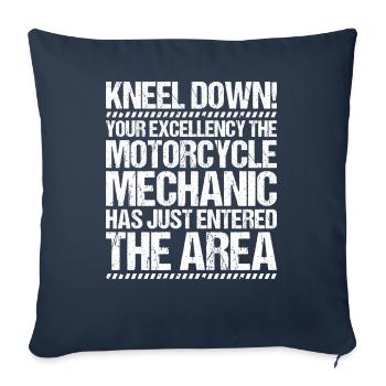 Two-wheel mechatronics engineer Motorcycle Motorcycle Mechanic - Sofa pillowcase 17,3'' x 17,3'' (45 x 45 cm) - navy - Front