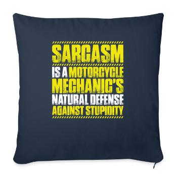 Two-wheel mechatronics engineer Motorcycle Motorcycle Mechanic - Sofa pillowcase 17,3'' x 17,3'' (45 x 45 cm) - navy - Front