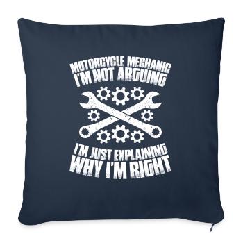 Two-wheel mechatronics engineer Motorcycle Motorcycle Mechanic - Sofa pillowcase 17,3'' x 17,3'' (45 x 45 cm) - navy - Front
