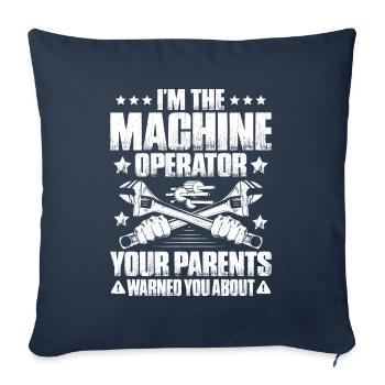 Machine and plant operators Machine operators - Sofa pillowcase 17,3'' x 17,3'' (45 x 45 cm) - navy - Front