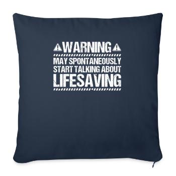 Lifeguard Water Rescue Lifesaver - Sofa pillowcase 17,3'' x 17,3'' (45 x 45 cm) - navy - Front