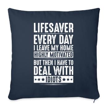 Lifeguard Water Rescue Lifesaver - Sofa pillowcase 17,3'' x 17,3'' (45 x 45 cm) - navy - Front