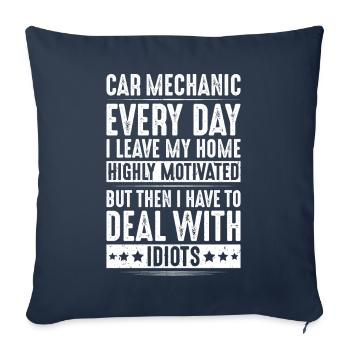 Automotive Mechatronics Engineer Car Mechanic Auto Mechanic - Sofa pillowcase 17,3'' x 17,3'' (45 x 45 cm) - navy - Front