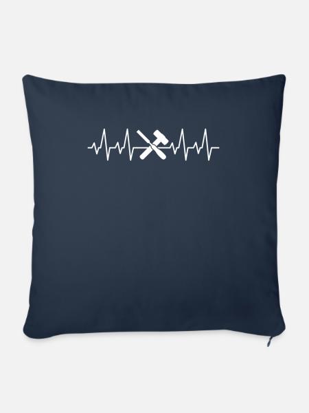 Steinmetz Steinbildhauer Stonemason Stone Mason - Sofakissenbezug 45 x 45 cm - Navy