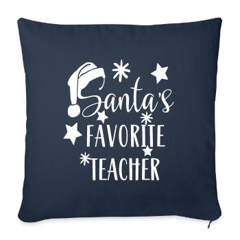 Le favori du Père Noël - Housse de coussin décorative 45 x 45 cm - bleu marine - Devant