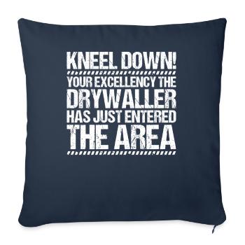 Drywall fitter Drywaller - Sofa pillowcase 17,3'' x 17,3'' (45 x 45 cm) - navy - Front
