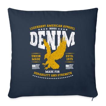 Légendaire American Eagle Denim Apparel USA - Housse de coussin décorative 45 x 45 cm - bleu marine - Devant