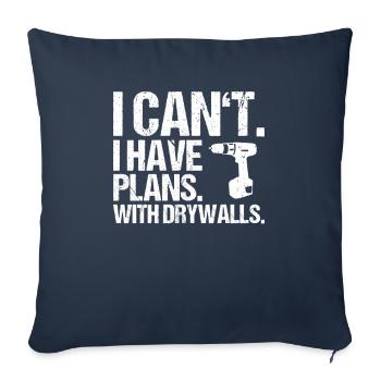 Drywall fitter Drywaller - Sofa pillowcase 17,3'' x 17,3'' (45 x 45 cm) - navy - Front