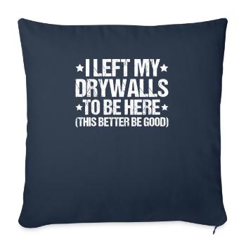 Drywall fitter Drywaller - Sofa pillowcase 17,3'' x 17,3'' (45 x 45 cm) - navy - Front